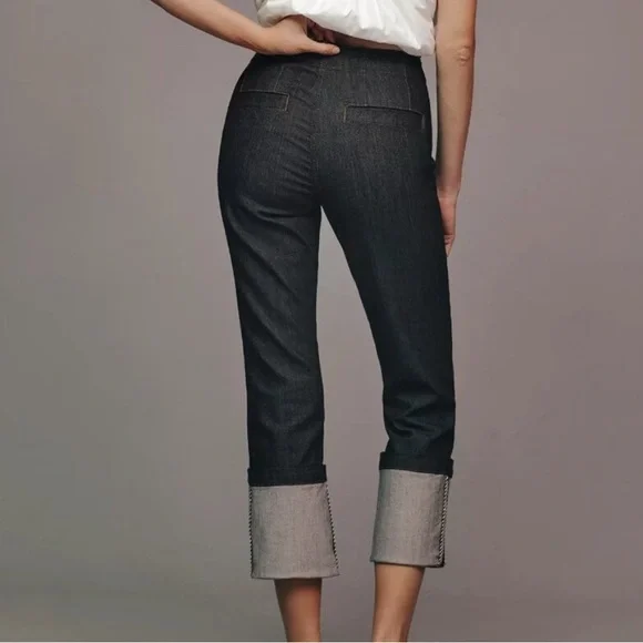 Women's Anthropologie Maeve Denim Cuffed Jeans - Picture 2 of 7